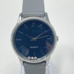 Faith Watch Women 36mm Silver Tone Blue Dial Floating Crystal Christian New Batt